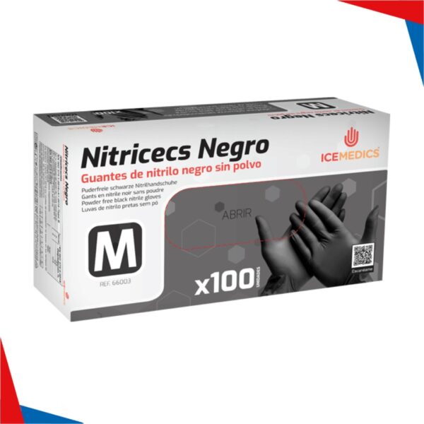 GANT JETABLE NITRILE NOIR ICEMEDICS